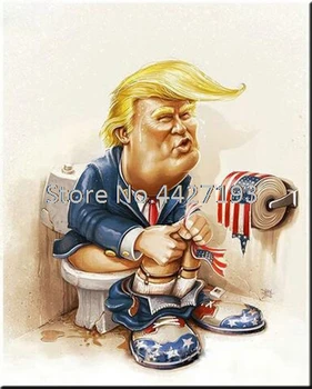 

Trump cartoon Diy diamond embroidery set full drill diamond painting 5d picture wall decoration Cross Stitch diamond Mosaic