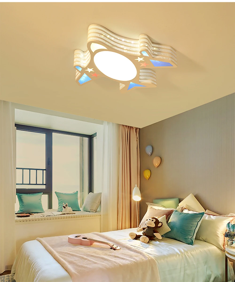 

HGhomeart Cartoon Children's Lighting Ceiling Lamp LED Lamp 110 ~ 220v Modern Flush Mount Bedroom Lighting 24W Ceiling Lamp