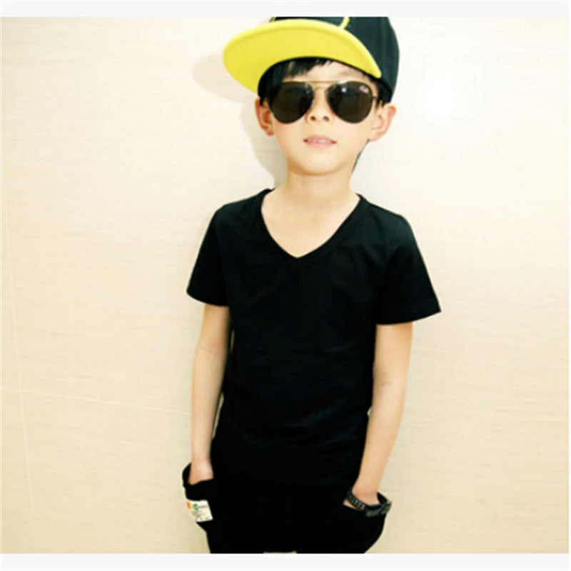 childrens plain black t shirts