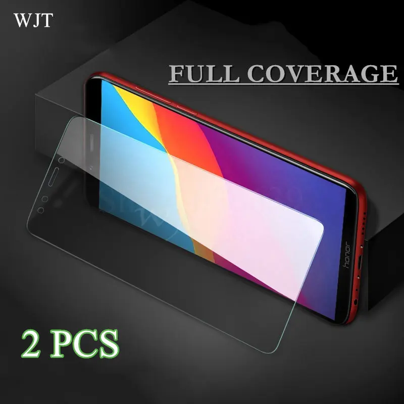 

2pcs Tempered Glass For Huawei Honor 7C Pro Y7 prime 2018 Nova 2 lite 5.99"inch Screen Protector on Y6 pro 2018 AUM-L41 5.7"inch