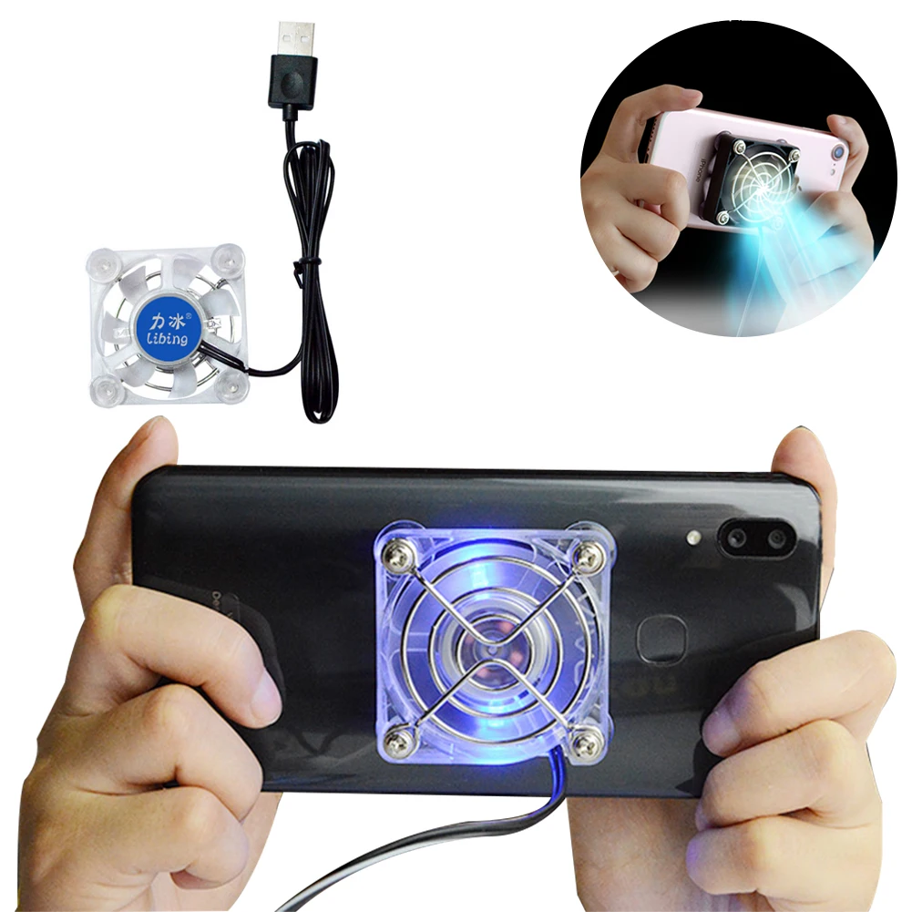 

Universal Mobile Phone USB Cooler Fan Holder Cooling Pad Gamepad Sucker Gaming Shooter Radiator Controller Heat Sink