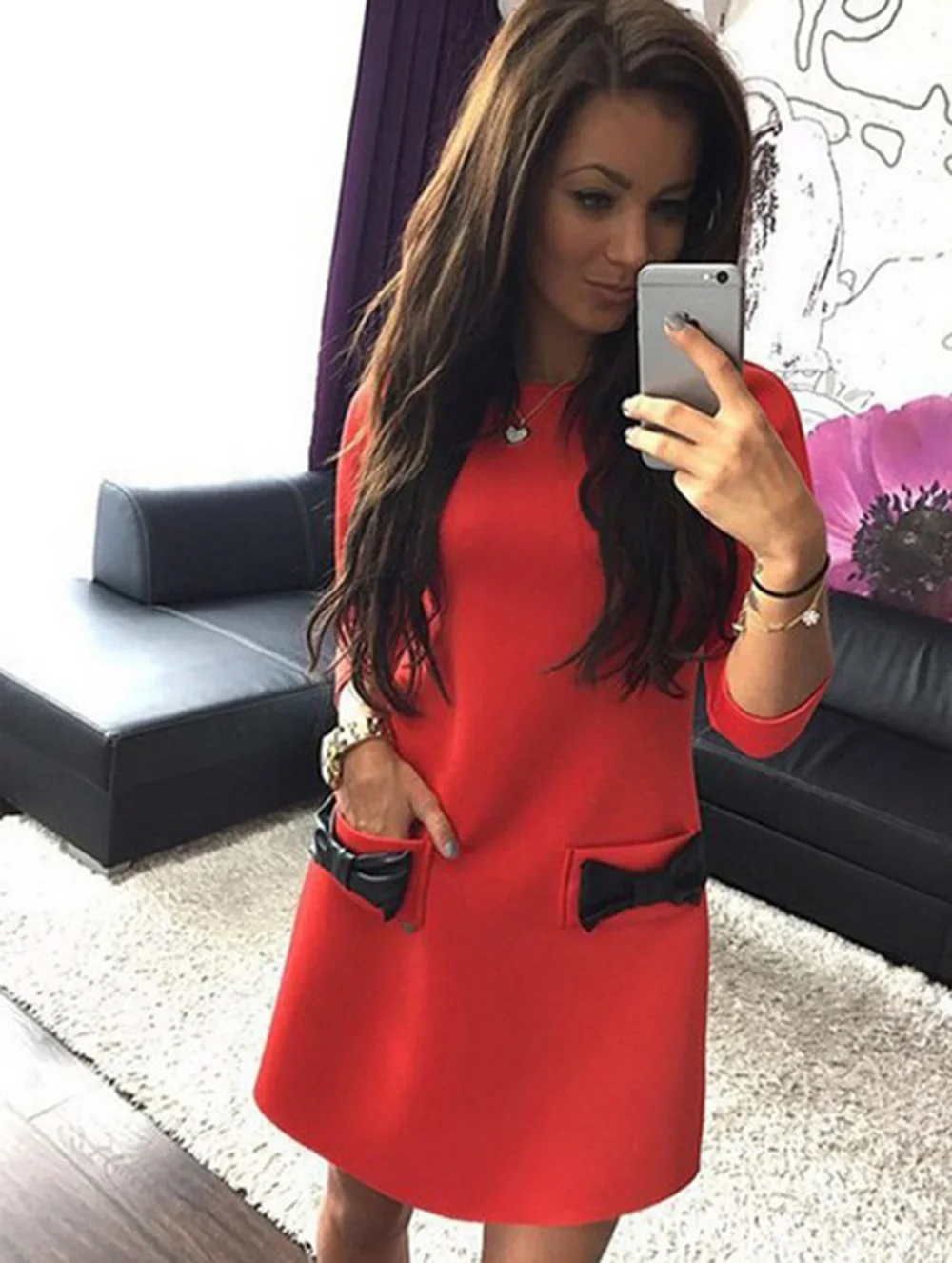 

Long Sleeve Dress Women 2019 Spring Fashion Ladies Casual Plus Size Clothes Female Dresses Vintage Elegant Clothing for Women
