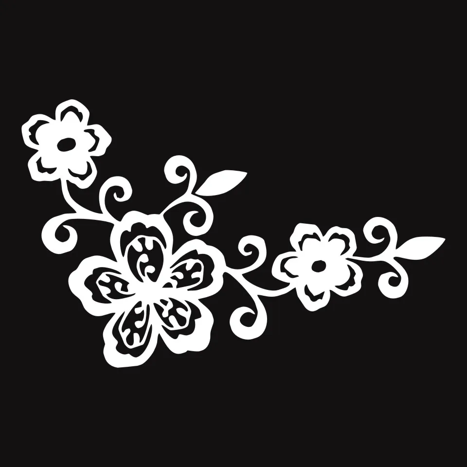 Cunymagos Flower Window Decoration Vinyl Decal Motorcycle Car Sticker Car Styling Fashion Car Body Window Decal Sticker 1612CM (4)