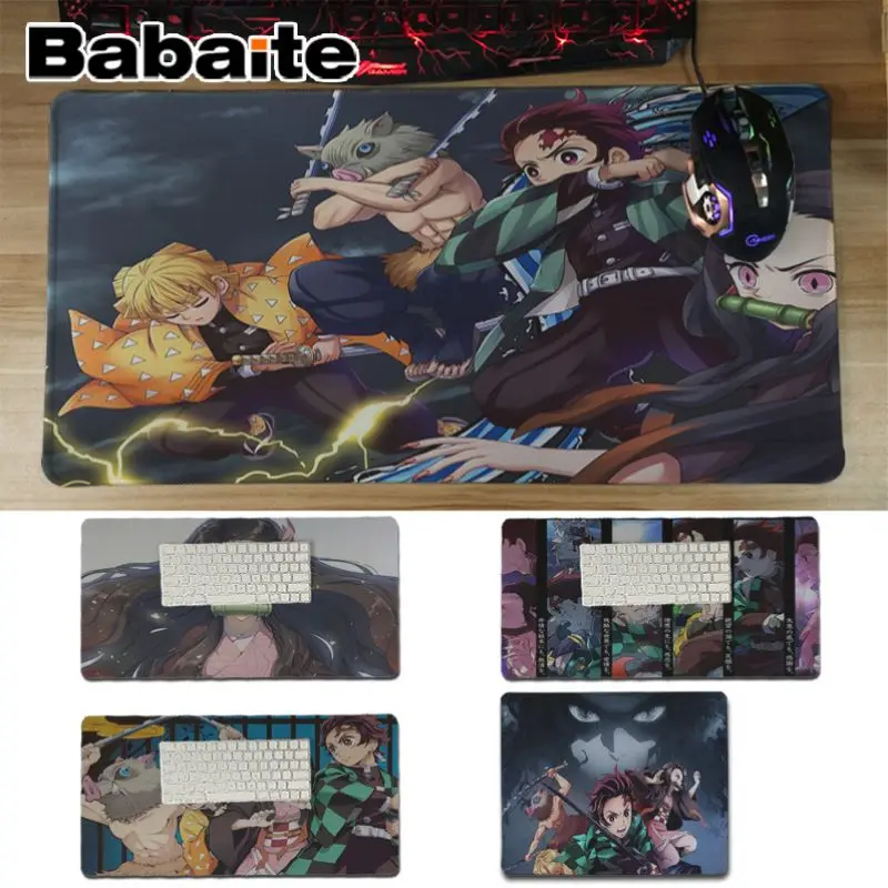 

Babaite Demon Slayer Kimetsu no Yaiba Keyboards Mat Rubber Gaming mousepad Desk Mat Comfort Mouse Mat Gaming Lockedge Mousepad