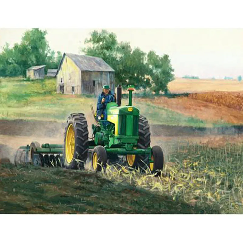 Diamond Painting Tractor Ranch 5D DIY Diamond Full Square Cross