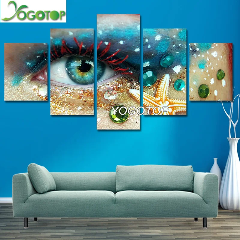 

YOGOTOP DIY Diamond Painting Cross Stitch Kit Full Diamond Embroidery 5D Diamond Mosaic Home Decor Starfish eye 5pcs ML462