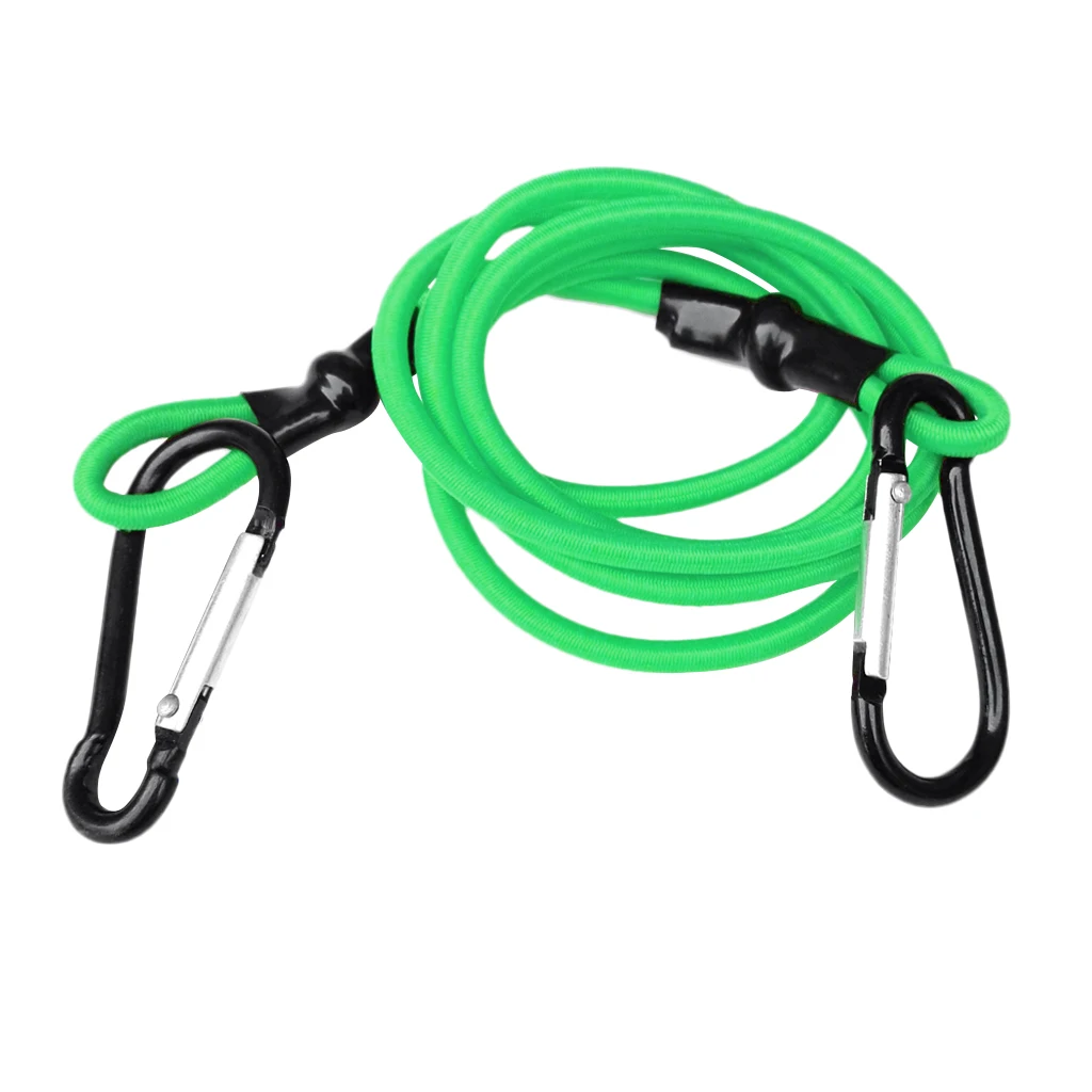 0.16 inch Elastic Kayak Canoe Tow Leash Tow Line Securing Lanyard with 2 Aluminum Carabiner Snap Hooks Kayak Tow Line