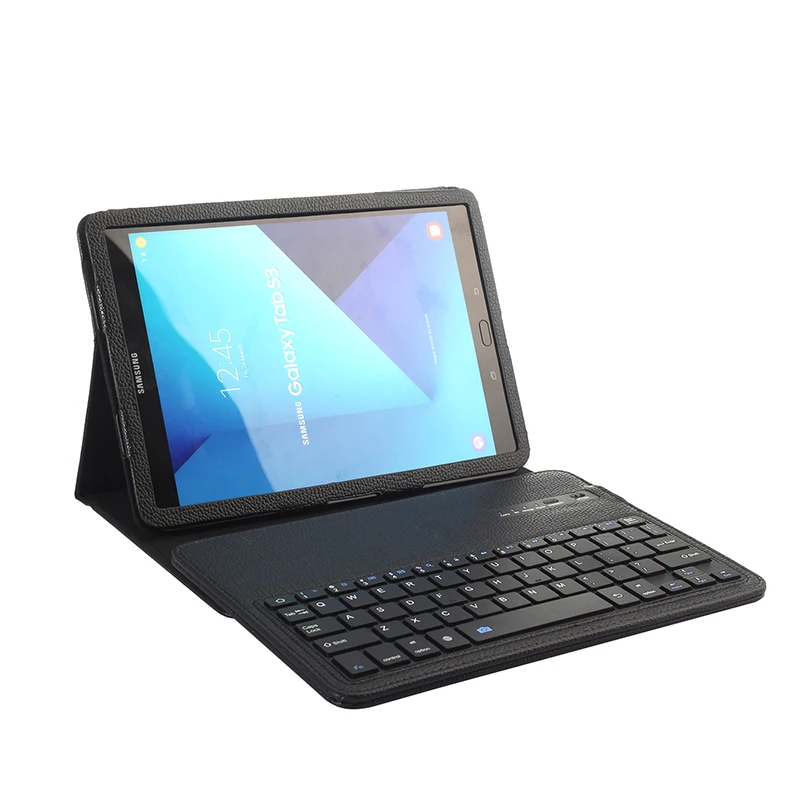 Bluetooth клавиатура чехол для Samsung Galaxy Tab S3 9 7 Флип Роскошный PU кожаный умный T820 T825