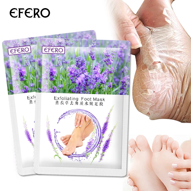 EFERO 2 шт. 1 пара носки для педикюра отшелушивающая маска для ног пилинг маска для ног уход за каблуком ног питательная повязка для ног