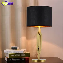 FUMAT Роскошные, кроме ламп, кисти, золотые настольные лампы для офиса, гостиной, кабинета, Настольный светильник, современное искусство, Классическая тканевая настольная лампа