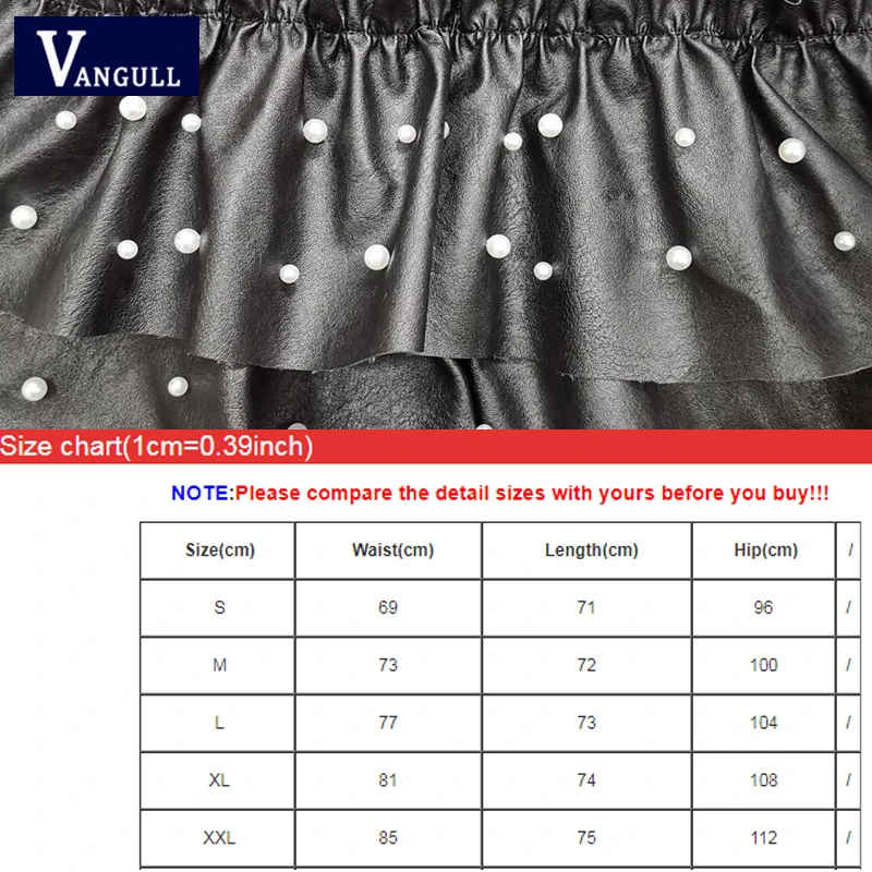 Vangull, летняя мода, повседневный стиль, стиль, женские юбки с бисером, одноцветные, с оборками, женские юбки из искусственной кожи, тонкие, женские, а-силуэт