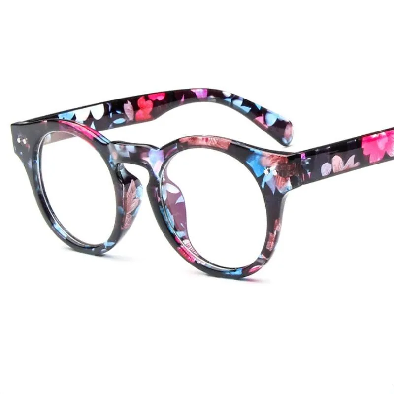 Yaobo Ретро Винтажные круглые оптические очки с оправой, прозрачные Компьютерные очки для мужчин и женщин, очки для близорукости, очки по рецепту - Цвет оправы: RED