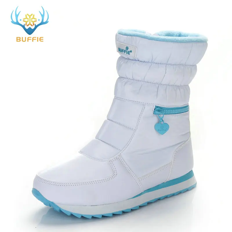 Acheter Blanc bottes d hiver femmes bottes de neige de mode nouveau style 2018 femmes chaussures de Marque chaussures de haute qualité rapide livraison gratuite girlw bottes