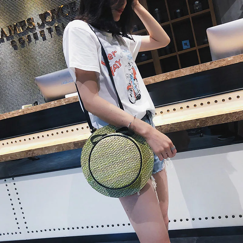 New Fashion Women Summer Straw Backpack INS Popular Female Hat Back Pack Lady Travel Casual Mochila Stripe Knit Crossbody BP3008 (28)