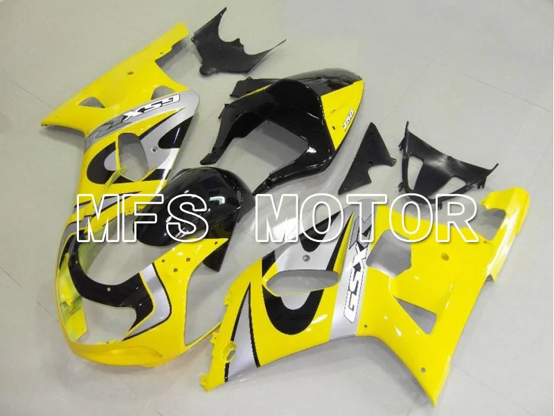 

Custom Fairing Injection Body Kit For Suzuki GSXR600/750 K1 K2 2001 2002 2003 Yellow Black Silver