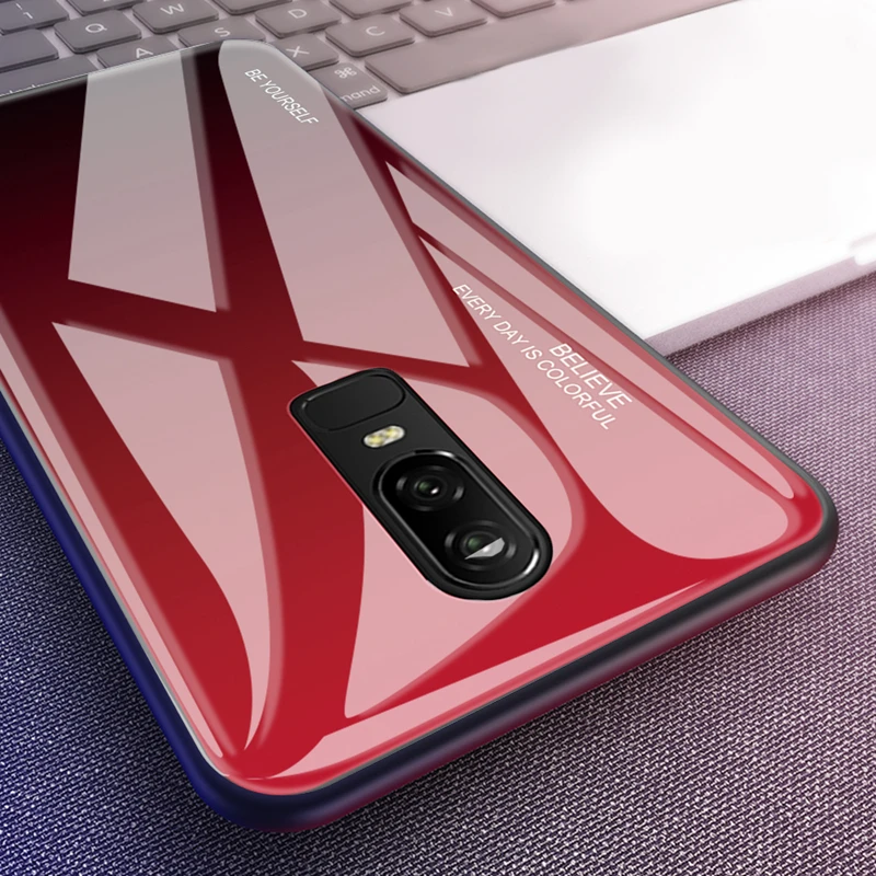 Защитный чехол для OnePlus 6 T 6, градиентный чехол из закаленного стекла one plus 1+ 6 1+ 6 T, чехол на заднюю панель для OnePlus 6 T 7T Pro, чехол для телефона