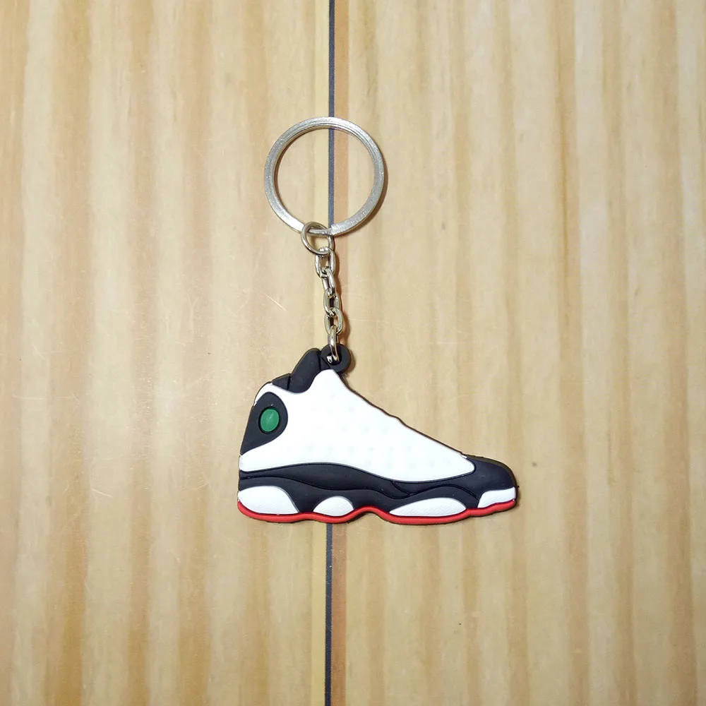 Мини Силиконовые кроссовки Jordan Брелок для ключей обувь автомобильный держатель для ключей Женская Мужская сумка очаровательные аксессуары Подвеска для ключей подарки - Цвет: C