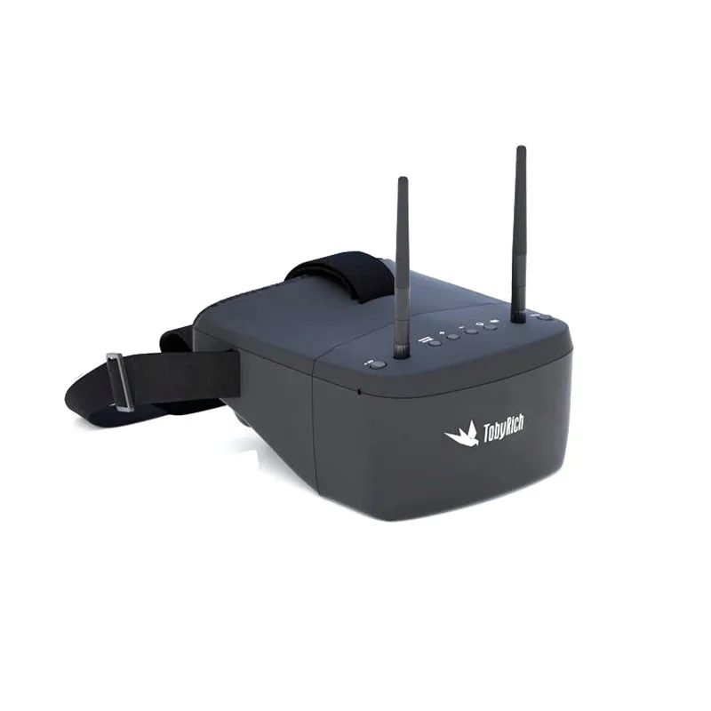 

TOBYRICH TR1 5.8G 40CH Diversity 5 Inch 800*480 Video Headset HD DVR Build in 1200mAh Battery FPV Goggles For FPV Racing Drone
