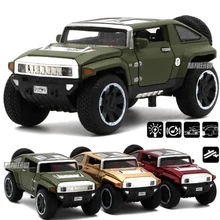 1/32 масштаб Hummer концепция автомобиля литые Автомобили Модель игрушки с открывающимися дверцами откатная функция легкая музыка для детей подарок