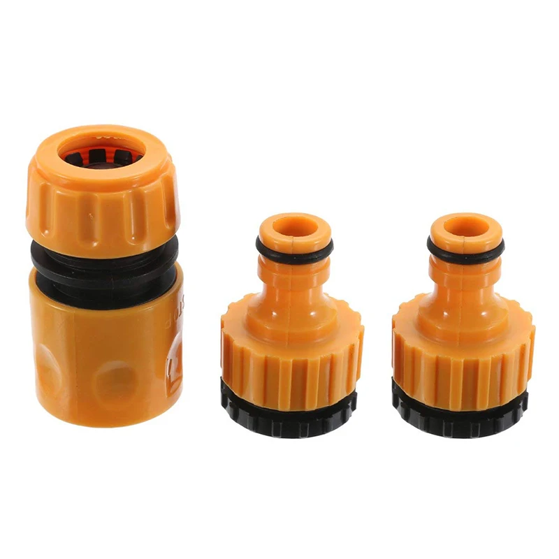 3 Pcs/Set Water Pipe Connector Adaptor Kit Quick Tap Hose Connectors for Garden Irrigation
