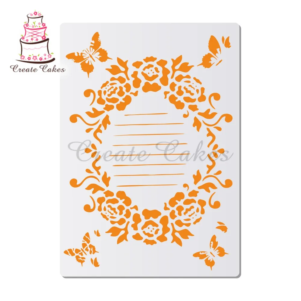 

Flower Frame Stencils For Walls Painting Scrapbooking Stamp Album Decorative Embossing DIY Craft Paper Card Flower Template