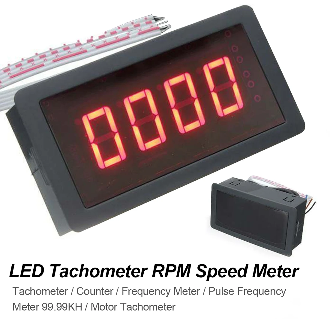 

Motor tachometer counter NPN 10-9999RPM/0.5RPM LED Red Tachometer RPM Speed Meter 4 Digital