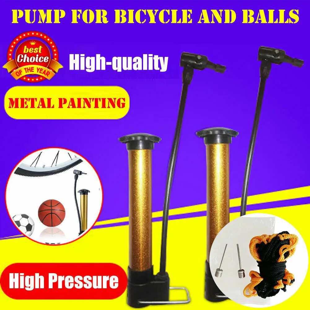 Hand Football MTB Bike Mini Bicycle Pump High Pressure Ball Tire Inflator
