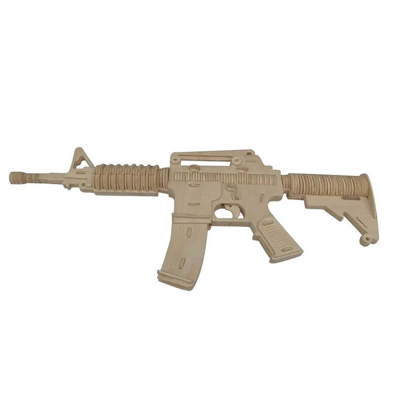 

Children's wooden stitching toys Carbine gun model Exercise children's ability to use their hands and brains