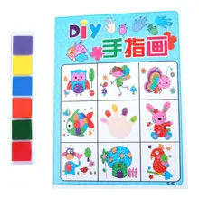 DIY 8Pcs set Cartoon Kid Finger Painting Craft Set Children Colorful Fingerpaint Drawing Education Learning Picture