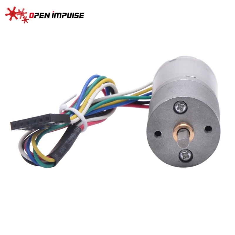 JGA25-371 DC 8.6- RPM-at-12-V Gearmotor with Encoder (8.6 RPM at 12 V)