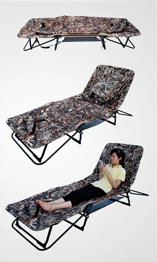 Professional outdoor Camouflage tents Leave the ground hunting fishing camping tent Multi-functional double folding deck chairs04
