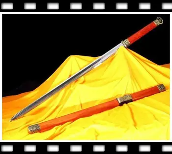 

Free Shipping RazorSharp HandMade Chinese "HAN" Sword Folded Blade Wood Scabbard