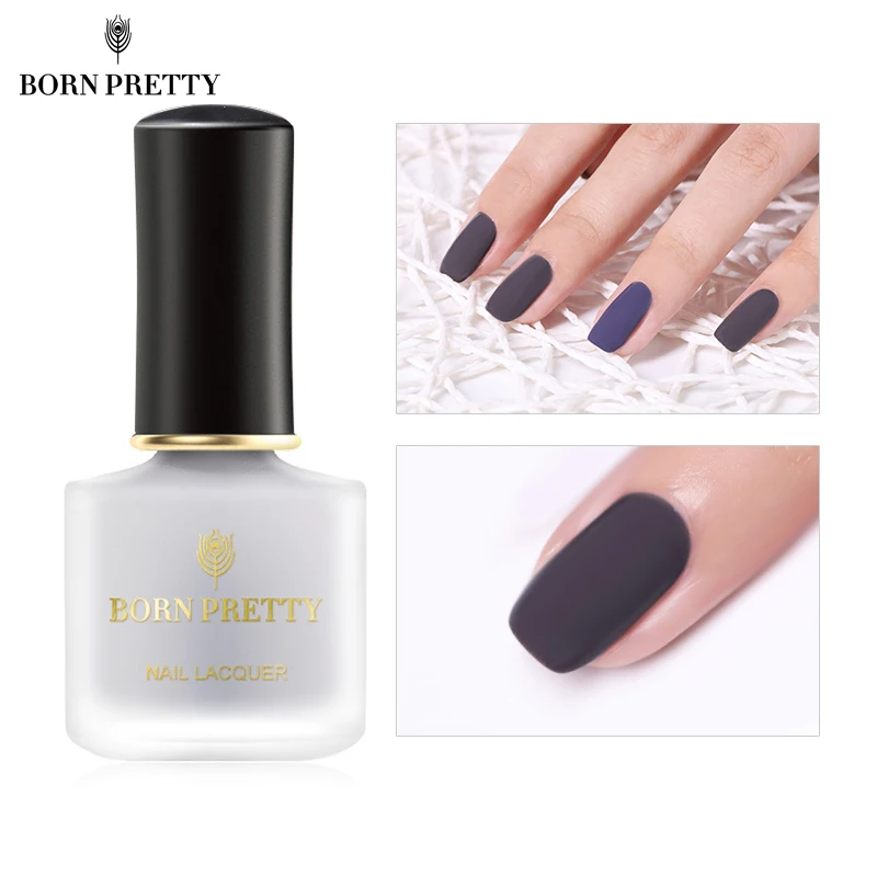 BORN PRETTY Matte Top Coat 6ml Oil-based High Texture Nail Polish Nail Art Manicure Care Varnish Manicure Supplies