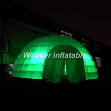 2017 most popular LED lighting inflatable igloo tent large white inflatable air marquee dome tent for events