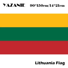 YAZANIE 90x150 см, Литовский национальный флаг, подвесной Флаг, полиэстер, литовский флаг, качественный, подвесной, летающий, открытый, закрытый, большой флаг