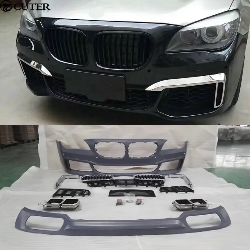 

F02 M760 PP Car body kit front bumper Rear bumper side skirts For BMW F02 7 series 740 745 760 09-15
