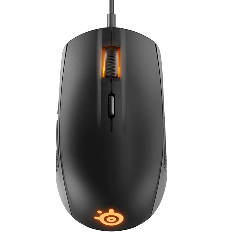 SteelSeries Rival 100, игровая мышь, USB Проводная оптическая мышь 4000 dpi, мышь с призмой, RGB подсветка, бесплатный подарок, коврик для мыши