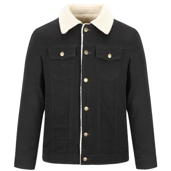 

New Winter Fleece Casual Jacket Men Pilot Jacket Warm Male Fur Collar Parka Mens Jacket Plus Size Size 4XL