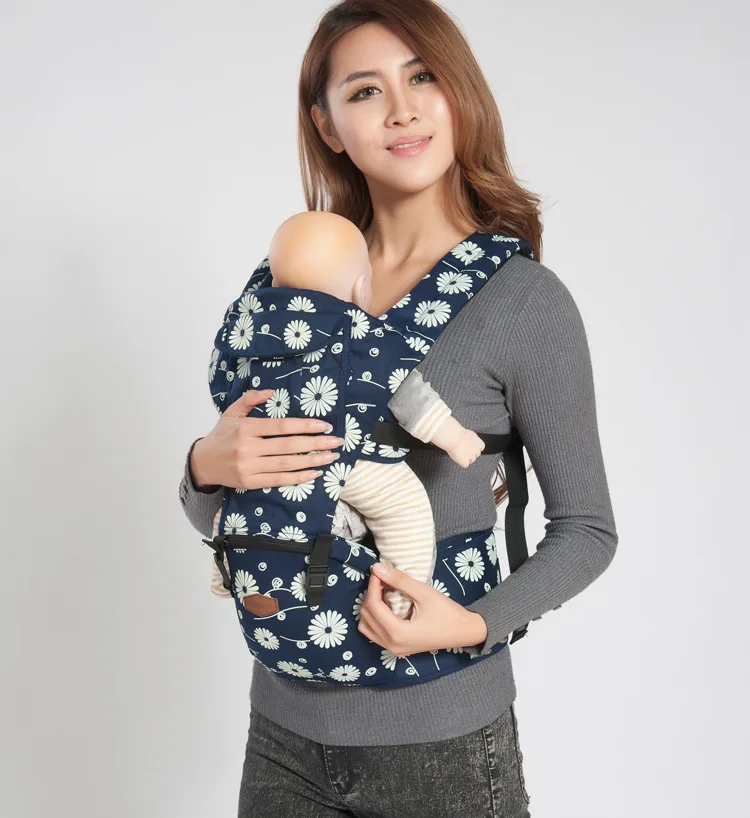 Детская сумка-кенгуру на лямках для детей от 3 до 36 месяцев, 2 в 1, с принтом, хлопковый рюкзак для младенцев