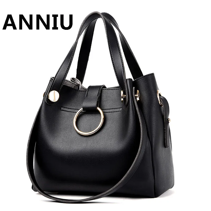 

ANNIU Brand 2017 New Fashion Women handbag designer high quality leather office lady shoulder bag female Casual Tote