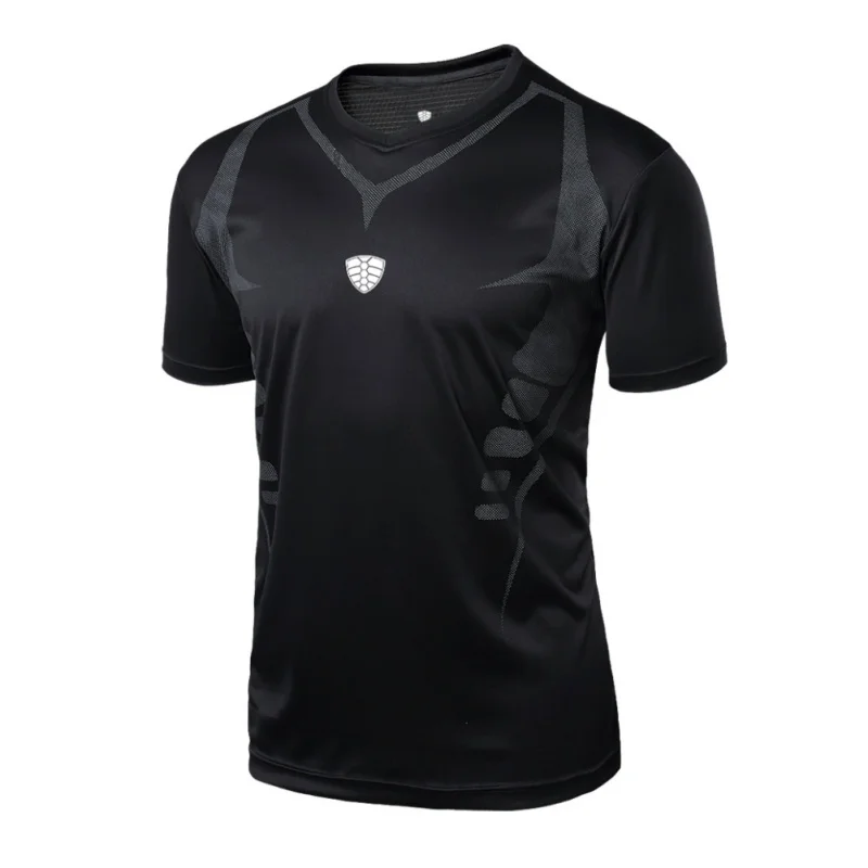 Новая брендовая рубашка для пробежек Мужская спортивная одежда для бега быстросохнущие мужские футболки с короткими рукавами Топы, одежда