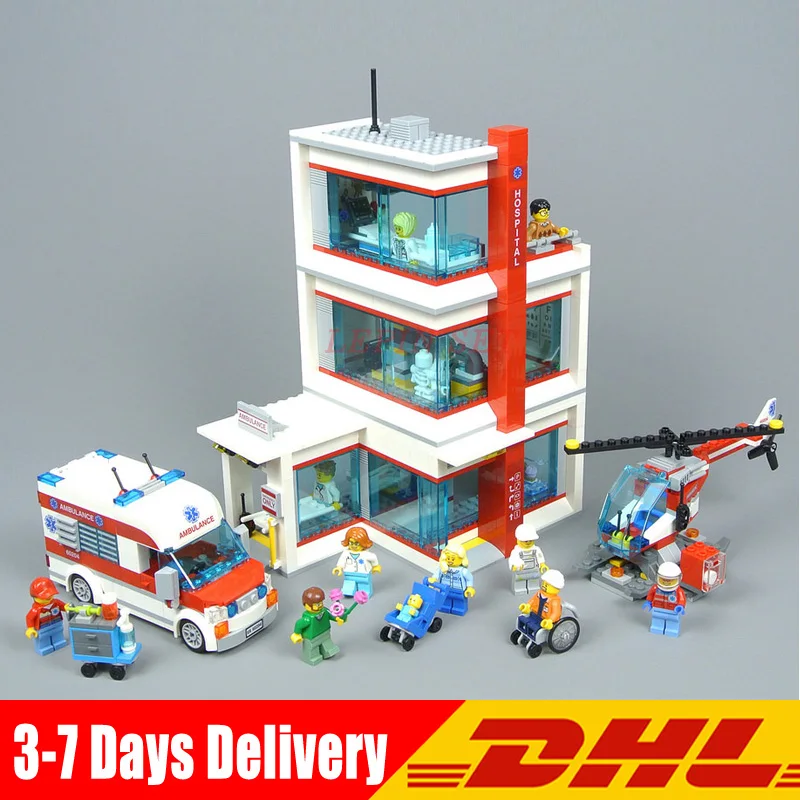 

2018 New Lepin 02113 964 Pcs City Hospital Sets Compatible legoINGLY 60204 Building Blocks Bricks DIY Model Kits Boy Toys Gift
