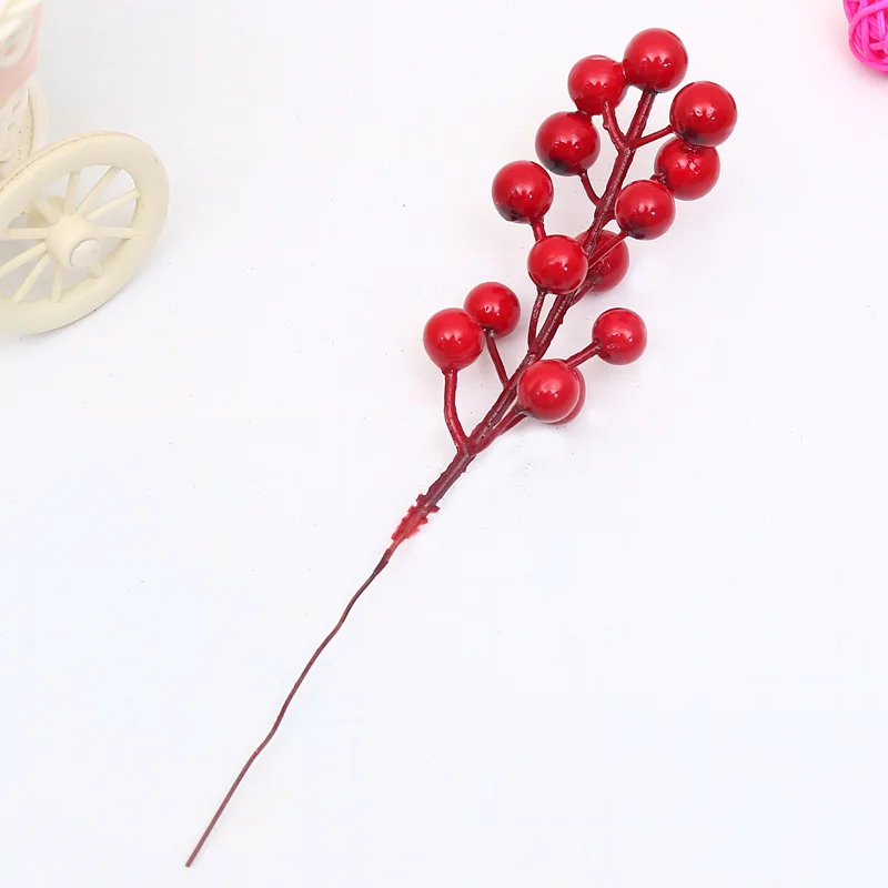 Рождественская Декоративная гирлянда из цветов искусственная красная ягода для DIY