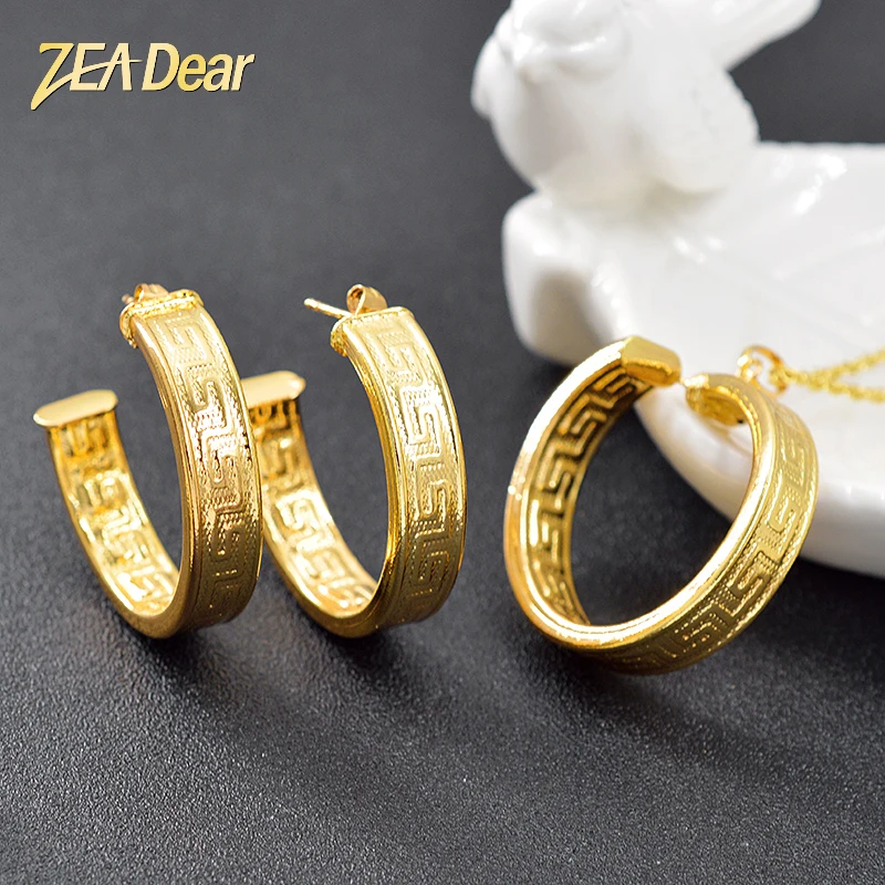 ZEA Dear Jewelry Trendy Jewelry Findings Big Jewelry Set For Women Earrings Necklace Pendant For Wedding Copper Jewelry Findings