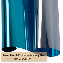 50*500 см солнечное одностороннее зеркало светоотражающая пленка для окон Премиум высокая производительность термоконтроль окно оттенок самоклеющийся синий