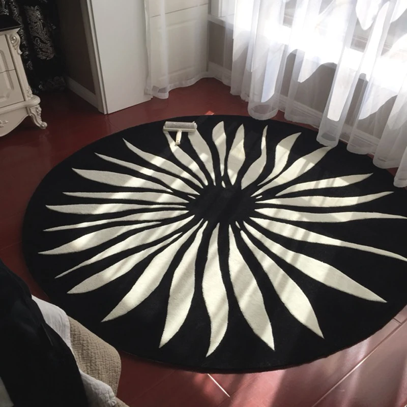 Китайский Континентальный Американский Круглый ковер Гостиная Кофе Таблица Спальня кабинет компьютерный стул висит корзина ковер