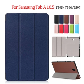 

PU Leather Cover Case For Samsung Galaxy Tab A 10.5 2018 SM T590 T595 T597 Shockproof Stand Magnet Smart Wake Up Tablet PC Skin