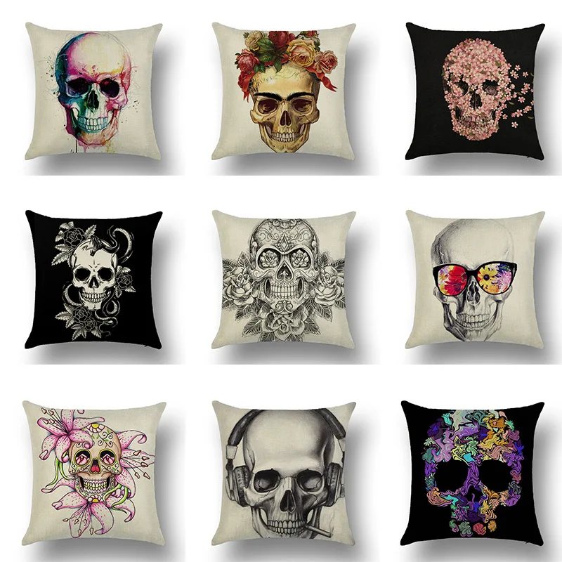 

Halloween Home decoration Skull Cushion cover Car cushion cover