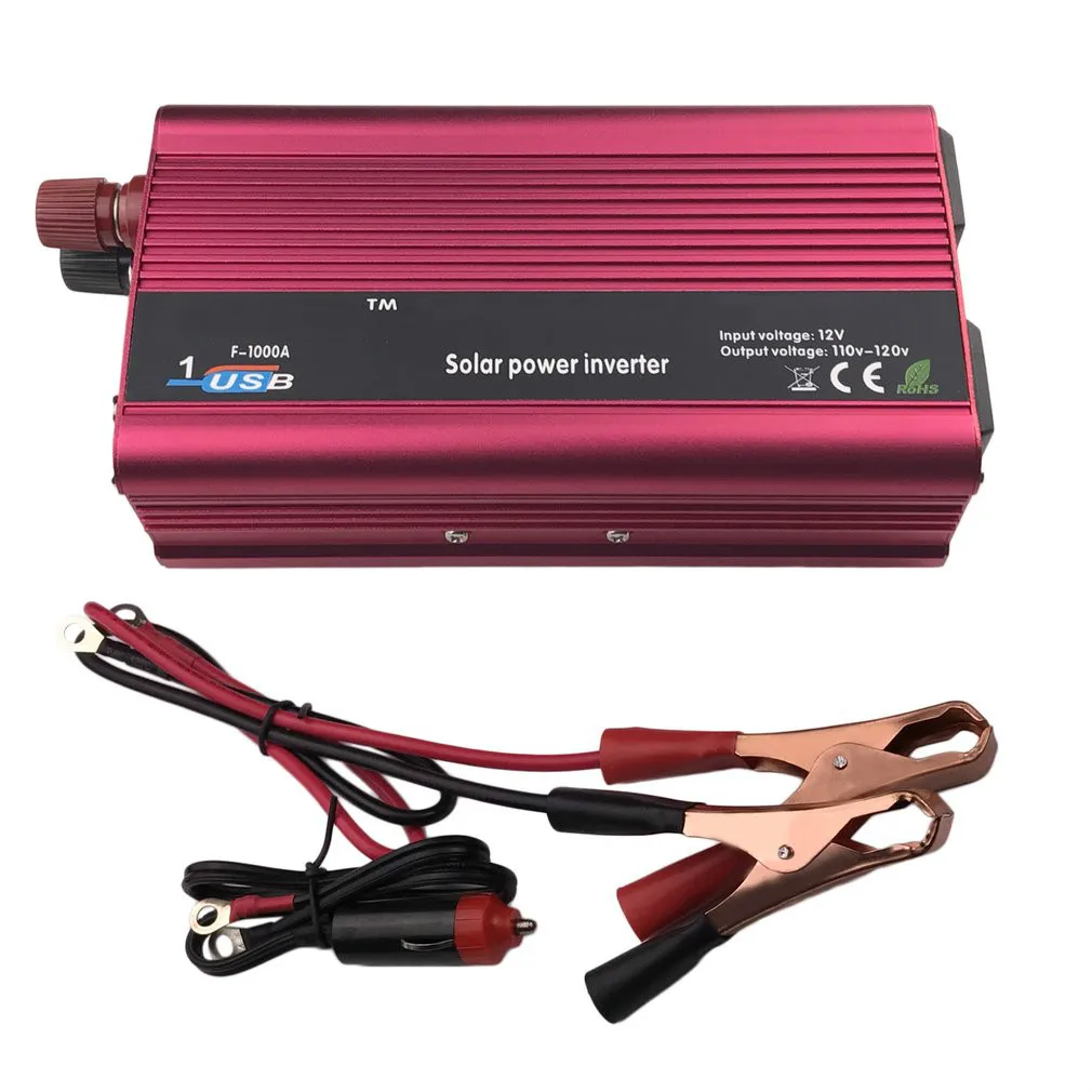 2000W DC12V To AC110V Car Power Inverter Dual USB Charger Converter