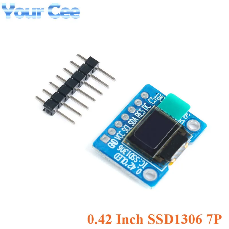 0,42 дюймовый белый oled-дисплей модуль lcd для экрана IIC/SPI интерфейс SSD1306 72*40 0,42"